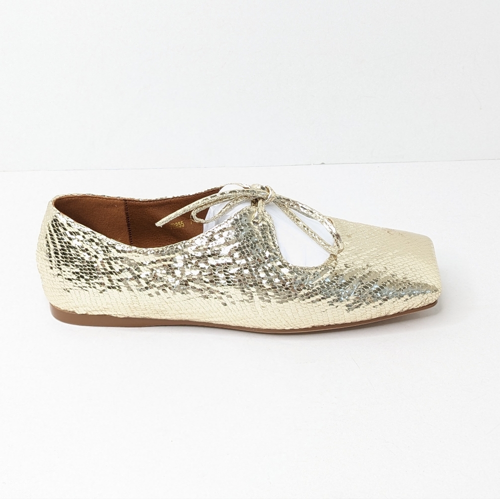 Teaieui Flats, Gold, Women's 7